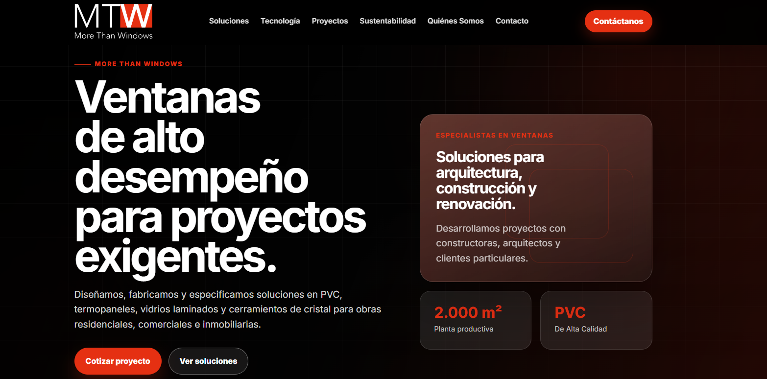 Sitio web de MTW — More Than Windows